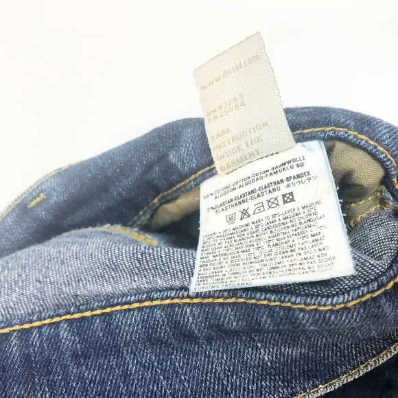 Diesel Liv Embroidered Tall Slim Straight Jeans 27 - Picture 6 of 8